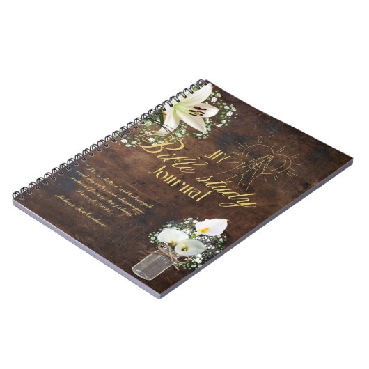 Persoonlijke Bijbelstudie Voeg naam en geloofsbijb Notitieboek (Linkerzijde)