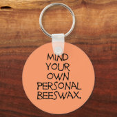 Persoonlijke bijenwas sleutelhanger (Voorkant)