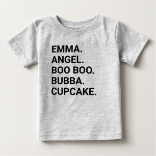 Persoonlijke bijnaam T-shirt voor baby's en kinder