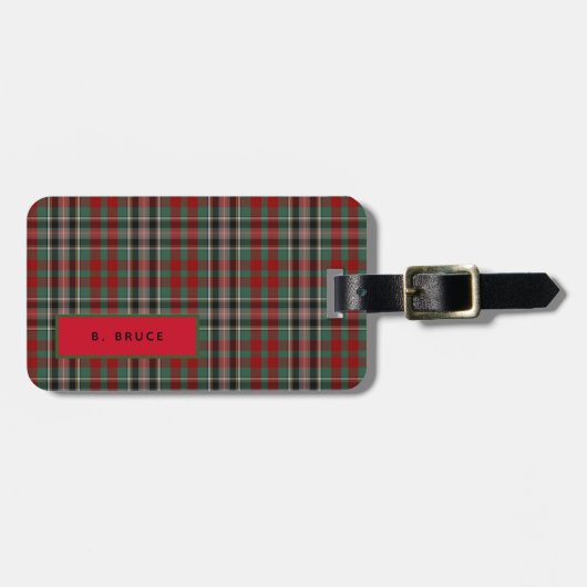 Persoonlijke Birce Kinnaird Tartan Mannen bagage Bagagelabel (Voorkant horizontaal)