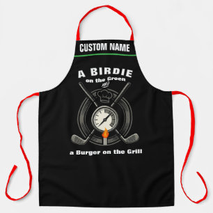 Persoonlijke Birdie Green Burger Grill Golf BBQ Schort