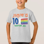 Persoonlijke Birthday Party Favor Rainbow Cake T-shirt (Voorkant)