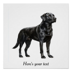Persoonlijke Black Labrador Retriever Decoratie Perfect Poster