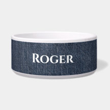 Persoonlijke blauwe denim look huisdier