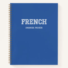Persoonlijke blauwe Franse schoolkalender 2026-202 Notitieboek