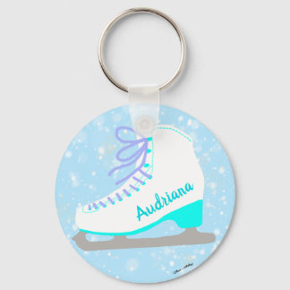 Persoonlijke blauwe ijsjes Schaatsen Cute Figuur S Sleutelhanger