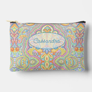 Persoonlijke Blauwe Roze Paarse Oranje Paisley Kun Etui