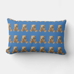 Persoonlijke Blauwe Teddybeer Kussen