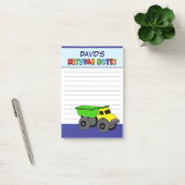 Persoonlijke Blauwe Truck Mitzvah Post-it® Notes (Kantoor)