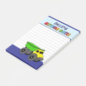 Persoonlijke Blauwe Truck Mitzvah Post-it® Notes (Schuin)