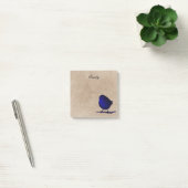 Persoonlijke blauwe vogel post-it® notes (Kantoor)
