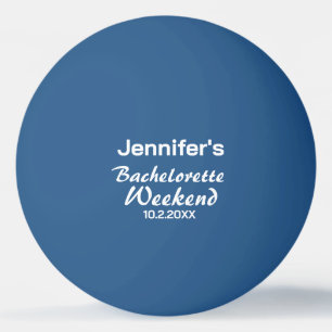 Persoonlijke blauwe witte vrijgezellenfeest pingpongballen