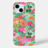 Persoonlijke Bloeiende Woestijncactussen Case-Mate iPhone Case (Achterkant)