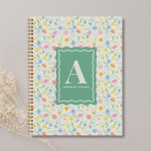 Persoonlijke bloemen notebook