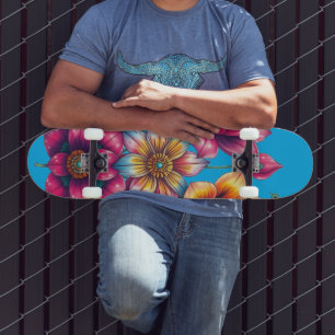 Persoonlijke bloemen skateboard