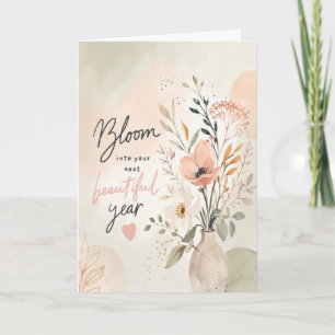 Persoonlijke bloemen verjaardagskaart – Bloom Kaart