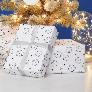 Persoonlijke bloemengeboortegiftmap cadeaupapier