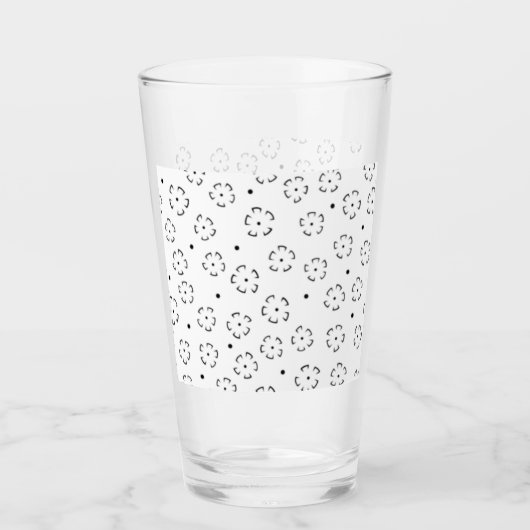 Persoonlijke bloemengeboortegiftmap glas (Voorkant)