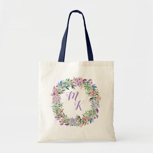 Persoonlijke bloemenkrans tote bag (Voorkant)
