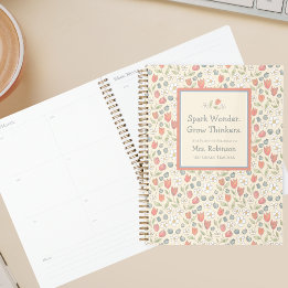 Persoonlijke bloemige leraarplanner voor terug naa planner