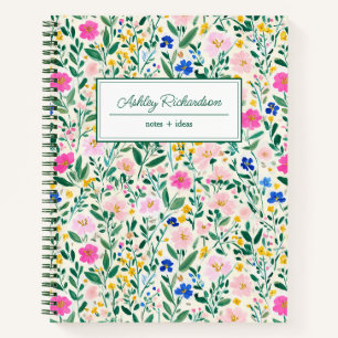 Persoonlijke bloemstuk wilde bloem notitieboek