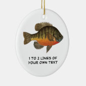 Persoonlijke Bluegill, Bream Keramisch Ornament (Rechts)