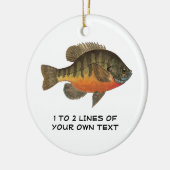 Persoonlijke Bluegill, Bream Keramisch Ornament (Links)