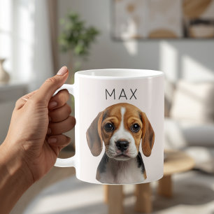 Persoonlijke Blush Beige Honden Foto Mok