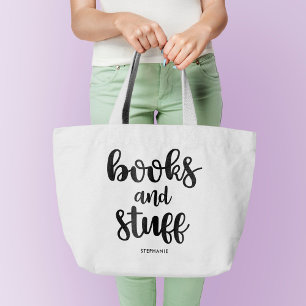 Persoonlijke boeken en stuks grote tote bag