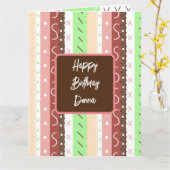 Persoonlijke Boho Birthday Whimsical Kaart (Gele Bloem)