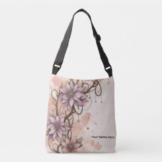 Persoonlijke Boho Bloemige Bruidsmeisje Cadeau Crossbody Tas