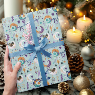 Persoonlijke Boho Chic-cadeauverpakking met Lichtb Cadeaupapier
