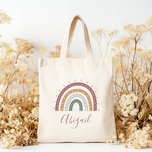 Persoonlijke Boho Gedempte Aardtinten Tote Bag