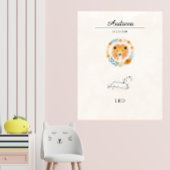 Persoonlijke Boho Leeuw Zodiac Sterrenbeeld Poster