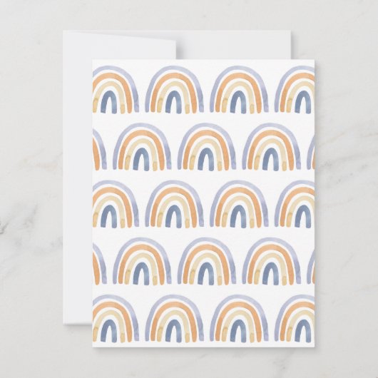 Persoonlijke Boho Rainbow-plattegrondbriefkaart Notitiekaartje (Achterkant)