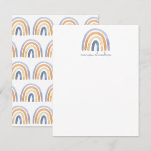 Persoonlijke Boho Rainbow-plattegrondbriefkaart Notitiekaartje