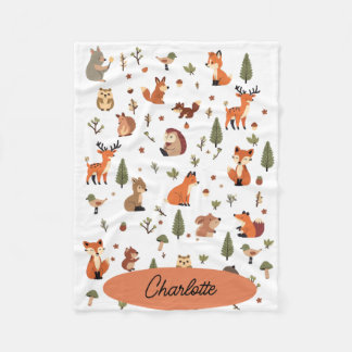 Persoonlijke Boho Woodland Baby Fleece Deken