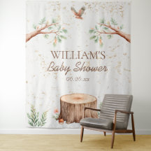 Persoonlijke Boho Woodland Baby Shower Achtergrond