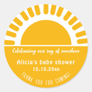 Persoonlijke Boho Zon Ronde Sticker