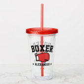 Persoonlijke Boksen Boxer Acryl Drinkbeker (Voorkant)