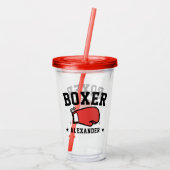 Persoonlijke Boksen Boxer Acryl Drinkbeker (Achterkant)