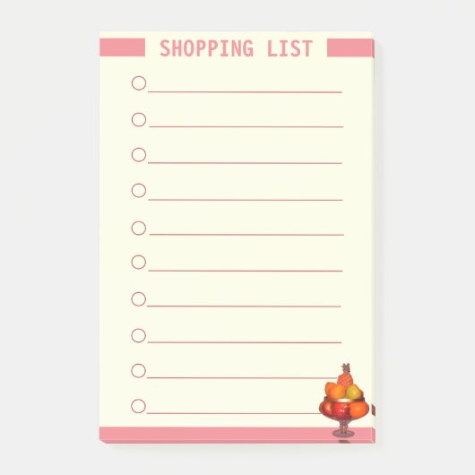 Persoonlijke Boodschappenlijst Post-it® Notes (Voorkant)