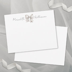 Persoonlijke Boognaam Monogram Notitiekaartje