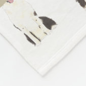 Persoonlijke Border Collie Fleece Deken (Hoek)