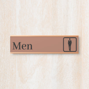 Persoonlijke bordjes voor heren toiletten