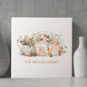 Persoonlijke Bos Bloem Botanische Familienaam Tegeltje