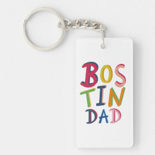 Persoonlijke Bostin Dad Black Country Key Ring Sleutelhanger