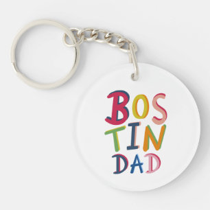 Persoonlijke Bostin Dad Black Country Key Ring Sleutelhanger