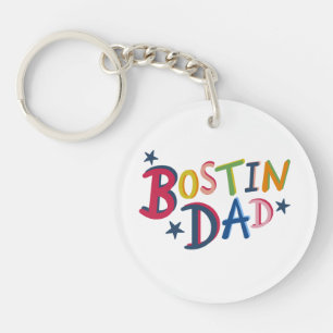 Persoonlijke Bostin Dad Black Country Key Ring Sleutelhanger