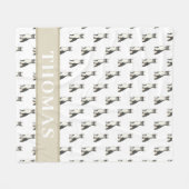 Persoonlijke Boston Terrier Fleece Deken (Voorkant (Horizontaal))